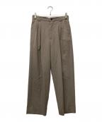 YOKEヨーク）の古着「3PLEATED WIDE LEG TROUSERS」｜ベージュ