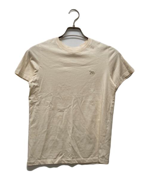 maison kitsune（メゾンキツネ）MAISON KITSUNE (メゾンキツネ) ベイビーファックスパッチレギュラーTEE ベージュ サイズ:XSの古着・服飾アイテム