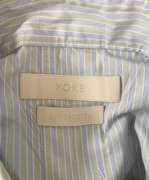 YOKE（ヨーク）YOKE (ヨーク) 24SSBOXY STRIPE REGULAR COLLAR SHIRT ブルー サイズ:3の古着・服飾アイテム
