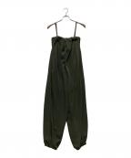 OMMOオーエムエムオー）の古着「TUCK BUSTIER ALL IN ONE」｜オリーブ