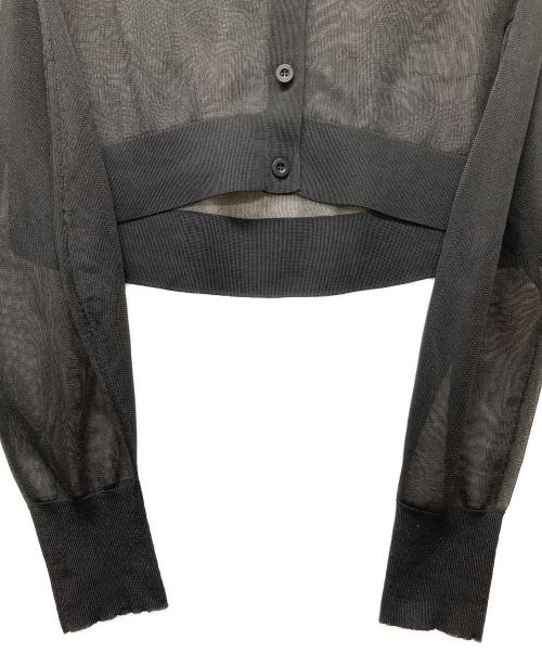 UN3D.（アンスリード）UN3D. (アンスリード) シアーニットカーディガン ブラック サイズ:Fの古着・服飾アイテム