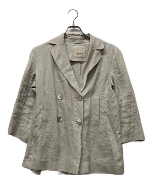 'S Max Mara（エスマックスマーラ）'S Max Mara (エスマックスマーラ) リネンダブルテーラードジャケット ベージュ サイズ:SIZE 38の古着・服飾アイテム