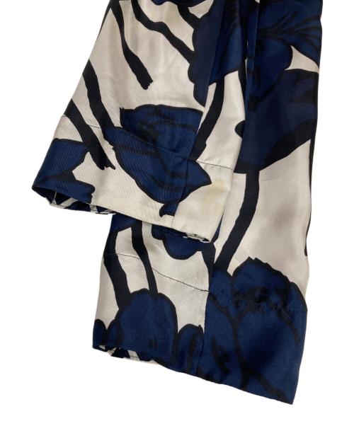 'S Max Mara（エスマックスマーラ）'S Max Mara (エスマックスマーラ) 総柄シルクワンピース ネイビー サイズ:SIZE 38の古着・服飾アイテム