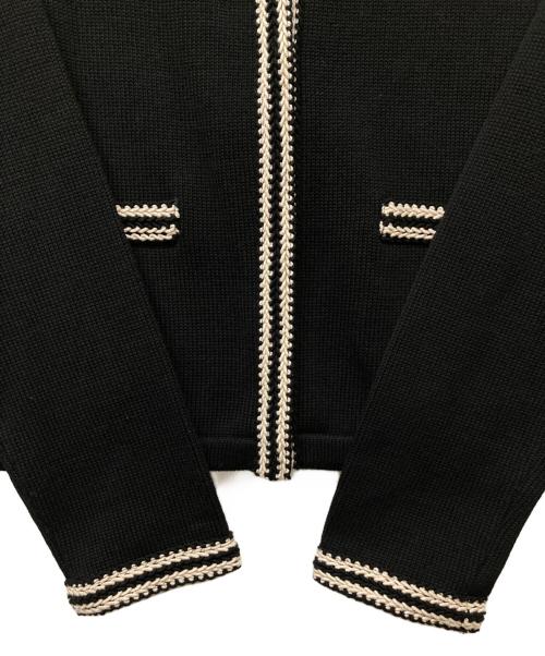 'S Max Mara（エスマックスマーラ）'S Max Mara (エスマックスマーラ) ニットノーカラージャケット ブラック サイズ:Mの古着・服飾アイテム