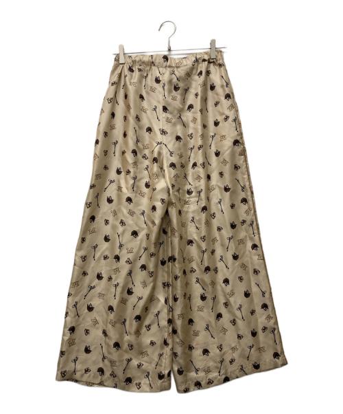 MaxMara（マックスマーラ）MaxMara (マックスマーラ) 総柄シルクイージーパンツ ベージュ サイズ:SIZE 34の古着・服飾アイテム