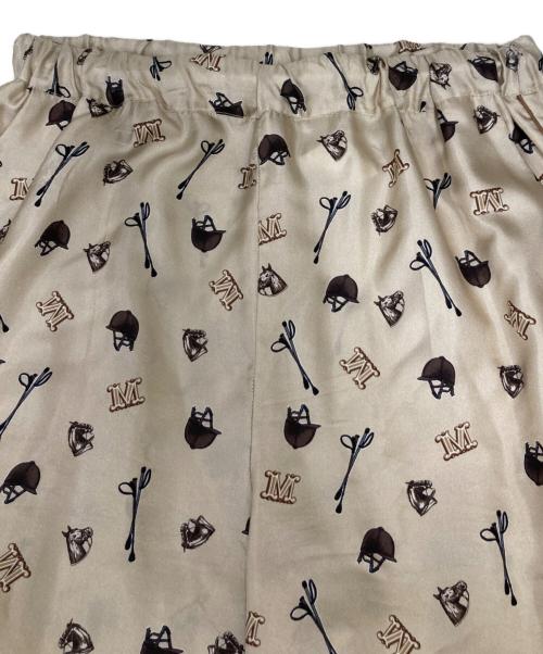 MaxMara（マックスマーラ）MaxMara (マックスマーラ) 総柄シルクイージーパンツ ベージュ サイズ:SIZE 34の古着・服飾アイテム