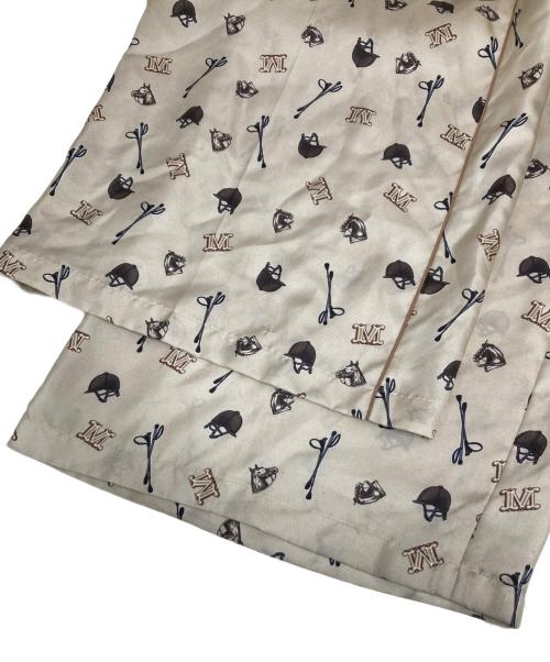 MaxMara（マックスマーラ）MaxMara (マックスマーラ) 総柄シルクイージーパンツ ベージュ サイズ:SIZE 34の古着・服飾アイテム