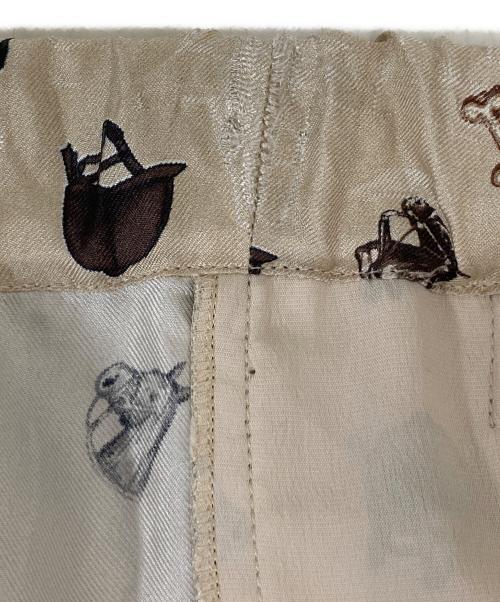 MaxMara（マックスマーラ）MaxMara (マックスマーラ) 総柄シルクイージーパンツ ベージュ サイズ:SIZE 34の古着・服飾アイテム