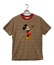 COACH×DISNEY（コーチ×ディズニー）の古着「ミッキーマウス シグネチャー Tシャツ」｜ベージュ