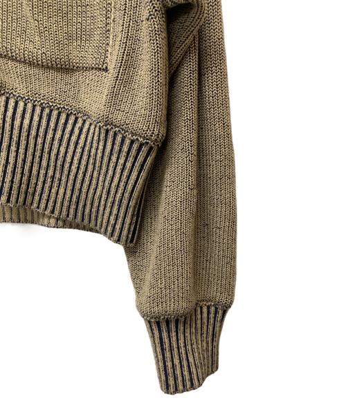 WRAPINKNOT（ラッピンノット）WRAPINKNOT (ラッピンノット) ZIP CROPPED TOPS ベージュの古着・服飾アイテム