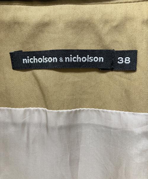 nicholson and nicholson（ニコルソンアンドニコルソン）nicholson and nicholson (ニコルソンアンドニコルソン) コットン ギャバジン ラグラン ジャケット ベージュ サイズ:38の古着・服飾アイテム
