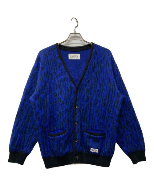 WACKO MARIA（ワコマリア）WACKO MARIA (ワコマリア) LEOPARD MOHAIR CARDIGAN ブルー サイズ:SIZE Mの古着・服飾アイテム