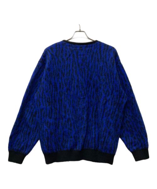 WACKO MARIA（ワコマリア）WACKO MARIA (ワコマリア) LEOPARD MOHAIR CARDIGAN ブルー サイズ:SIZE Mの古着・服飾アイテム