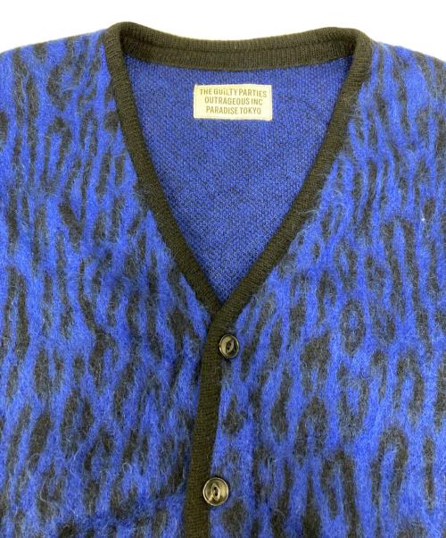 WACKO MARIA（ワコマリア）WACKO MARIA (ワコマリア) LEOPARD MOHAIR CARDIGAN ブルー サイズ:SIZE Mの古着・服飾アイテム