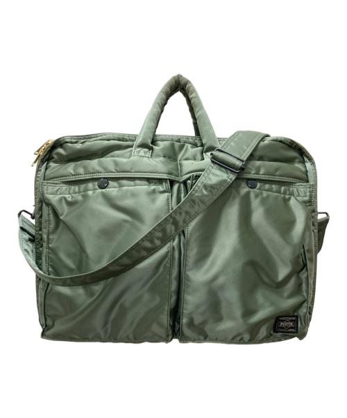 PORTER（ポーター）PORTER (ポーター) TANKER  2WAY BRIEFCASE(タンカー　2ウェイ　ブリーフケース) オリーブの古着・服飾アイテム