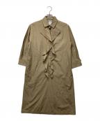 MaxMaraマックスマーラ）の古着「フリルシャツワンピース」｜ベージュ