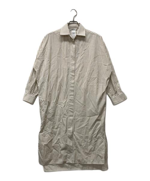 MaxMara（マックスマーラ）MaxMara (マックスマーラ) ストライプシャツワンピース ベージュ サイズ:SIZE 40の古着・服飾アイテム