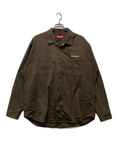 SUPREME（シュプリーム）Supreme (シュプリーム) AMERICAN PSYCHO WORK SHIRT ブラウン サイズ:SIZE XLの古着・服飾アイテム