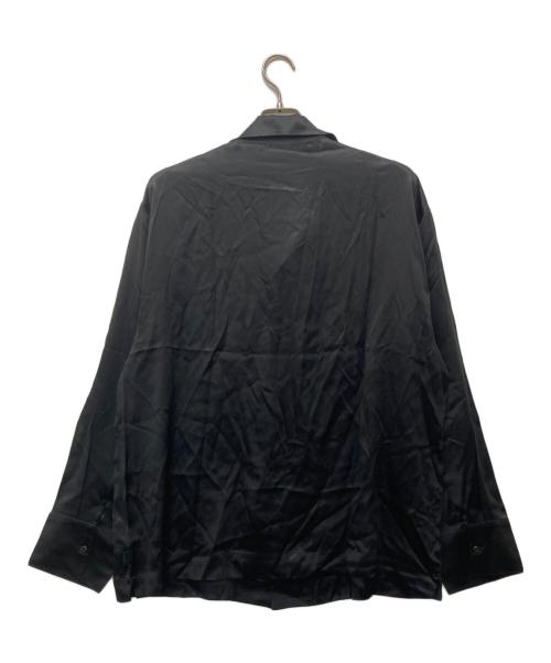 calvin klein sleepwear（カルバンクライン）Calvin Klein　sleepwear (カルバンクライン) シルクオープンカラーシャツ ブラック サイズ:Mの古着・服飾アイテム