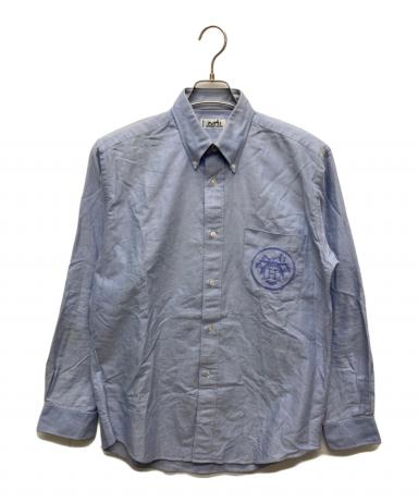 中古・古着通販】HERMES (エルメス) セリエボタンエンブレム刺繍シャツ