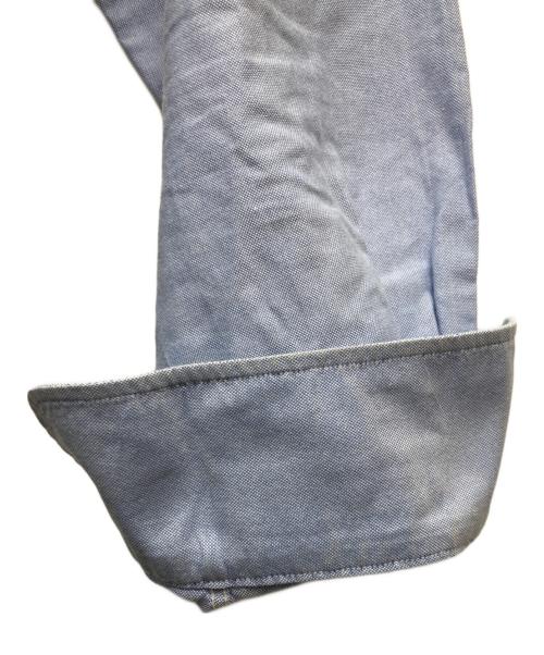 HERMES（エルメス）HERMES (エルメス) セリエボタンエンブレム刺繍シャツ ブルー サイズ:40-15 3/4の古着・服飾アイテム