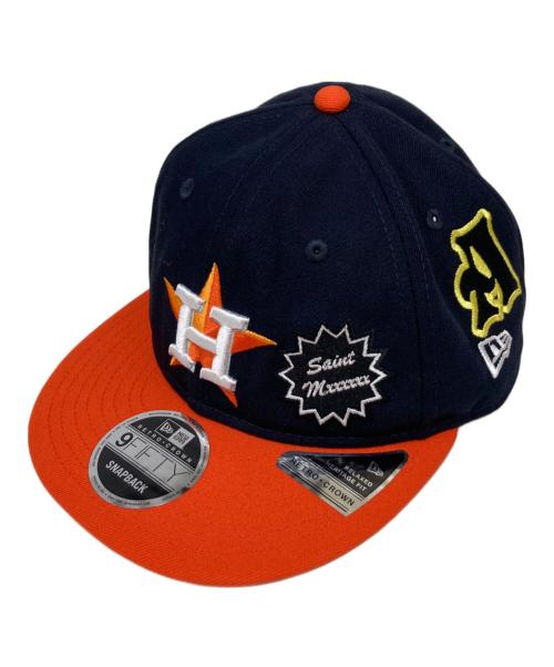 New Era（ニューエラ）New Era (ニューエラ) SAINT MICHAEL (セントマイケル) MLB ヒューストン・アストロズ ネイビー オレンジバイザー ブラックの古着・服飾アイテム