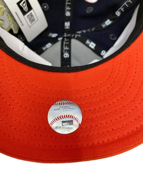 New Era（ニューエラ）New Era (ニューエラ) SAINT MICHAEL (セントマイケル) MLB ヒューストン・アストロズ ネイビー オレンジバイザー ブラックの古着・服飾アイテム