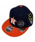 New Era（ニューエラ）の古着「MLB ヒューストン・アストロズ ネイビー オレンジバイザー」｜ブラック