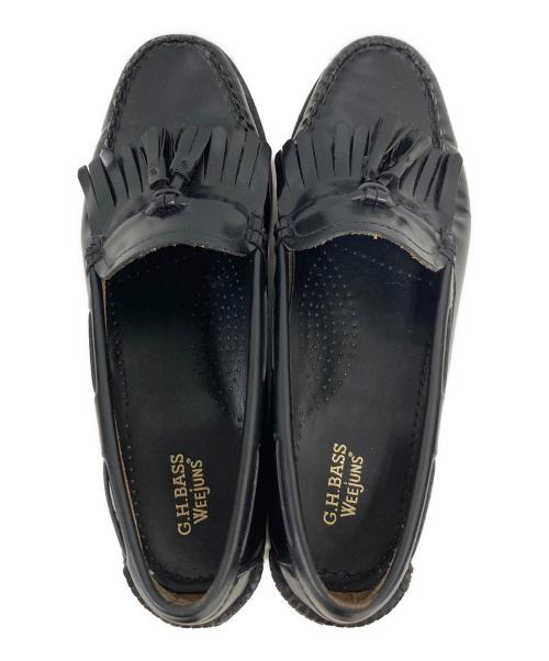 G.H.BASS（ジーエイチバス）G.H.BASS (ジーエイチバス) キルトタッセルローファー ブラック サイズ:SIZE US8.5の古着・服飾アイテム