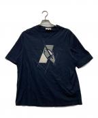HERMESエルメス）の古着「プリントTシャツ」｜ネイビー