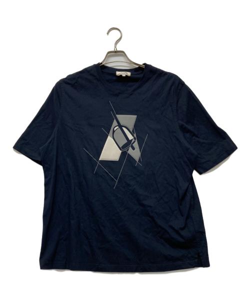 HERMES（エルメス）HERMES (エルメス) プリントTシャツ ネイビー サイズ:SIZE Lの古着・服飾アイテム