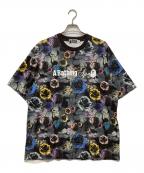 A BATHING APEア ベイシング エイプ）の古着「FLORAL CAMO LOGO RELAXED FIT T」｜グレー