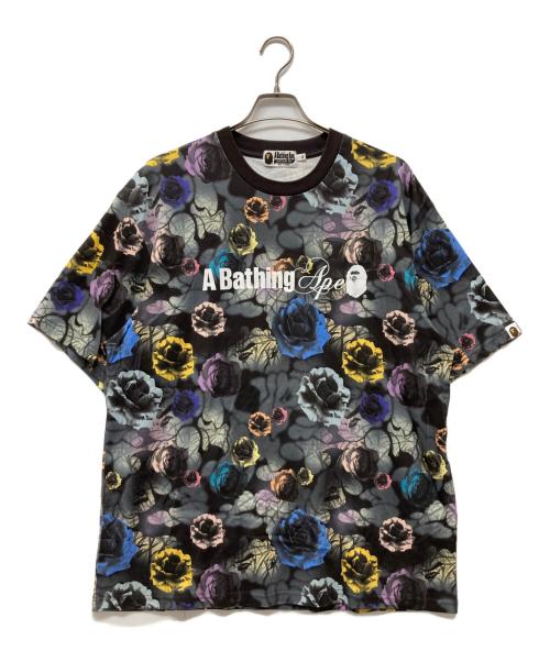 A BATHING APE（ア ベイシング エイプ）A BATHING APE (ア ベイシング エイプ) FLORAL CAMO LOGO RELAXED FIT T グレー サイズ:XLの古着・服飾アイテム