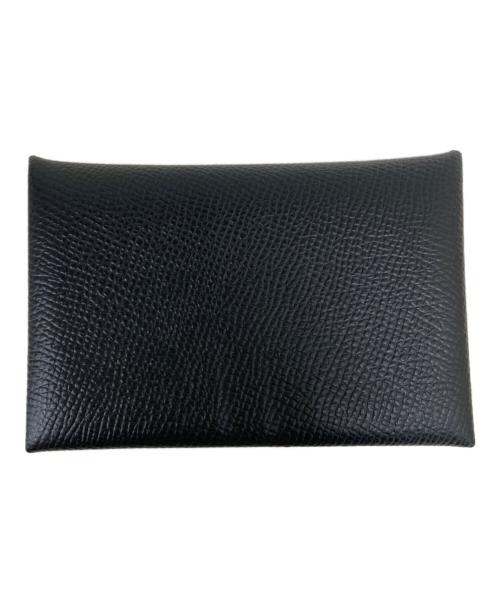 HERMES（エルメス）HERMES (エルメス) カードケース/カルヴィ ヴォーエプソン/B刻印 ブラックの古着・服飾アイテム