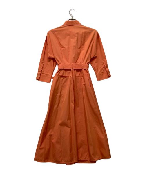 MaxMara（マックスマーラ）MaxMara (マックスマーラ) ベルテッドシャツワンピース オレンジ サイズ:SIZE 42の古着・服飾アイテム