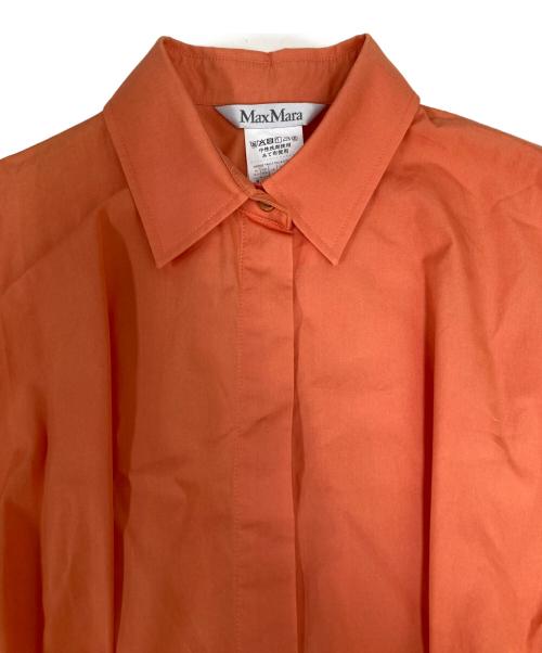 MaxMara（マックスマーラ）MaxMara (マックスマーラ) ベルテッドシャツワンピース オレンジ サイズ:SIZE 42の古着・服飾アイテム