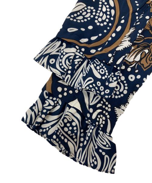 'S Max Mara（エスマックスマーラ）'S Max Mara (エスマックスマーラ) 総柄シルクワンピース ネイビー サイズ:SIZE 40の古着・服飾アイテム