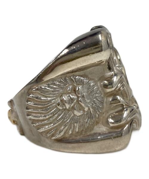 NATURAL INSTINCT（ナチュラルインスティンクト）NATURAL INSTINCT (ナチュラルインスティンクト) BAPE BLACK (ベイプ ブラック) コラボレーションBロゴリング シルバー×ゴールド サイズ:19号の古着・服飾アイテム