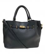 Milosミロス）の古着「レザー2WAYバッグ」｜ブラック