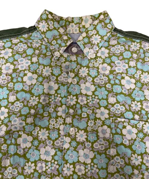 JUNYA WATANABE COMME des GARCONS（ジュンヤワタナベ コムデギャルソン）JUNYA WATANABE COMME des GARCONS ((ジュンヤワタナベ コムデギャルソン) 花柄切替シャツ グリーン サイズ:SIZE Mの古着・服飾アイテム