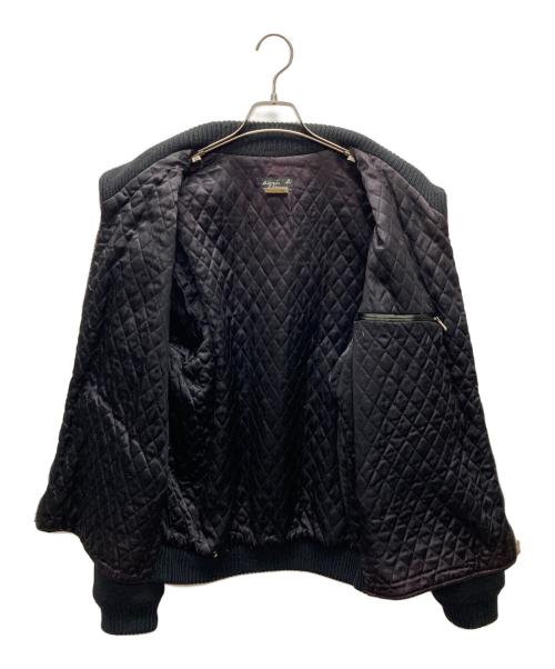 agnes b homme（アニエスベーオム）agnes b homme (アニエスベーオム) カシミヤ混ウールブルゾン ブラック サイズ:1の古着・服飾アイテム