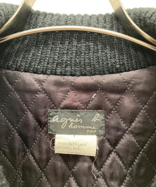 agnes b homme（アニエスベーオム）agnes b homme (アニエスベーオム) カシミヤ混ウールブルゾン ブラック サイズ:1の古着・服飾アイテム