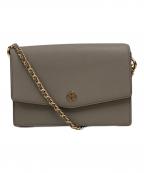 TORY BURCHトリーバーチ）の古着「フラップショルダーバッグ」｜ベージュ