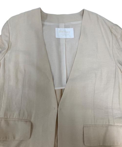 BALLSEY（ボールジィ）BALLSEY (ボールジィ) ウェーブドビー Vカラージャケット アイボリー サイズ:SIZE 36の古着・服飾アイテム
