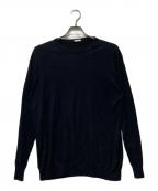 COMOLIコモリ）の古着「21G コットン クルーネックニット」｜ブラック