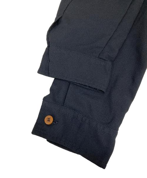 BLACK COMME des GARCONS（ブラックコムデギャルソン）BLACK COMME des GARCONS (ブラックコムデギャルソン) ポリエステル縮絨 製品後加工ジャケット ブラック サイズ:SIZE Mの古着・服飾アイテム