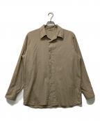 AURALEEオーラリー）の古着「exclusive hard twist gabardine shirts」｜ベージュ