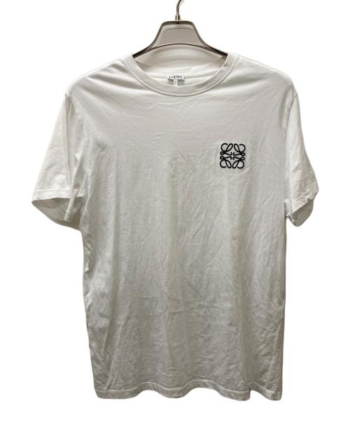 LOEWE（ロエベ）LOEWE (ロエベ) アナグラム刺繍Tシャツ ホワイト サイズ:Ｍの古着・服飾アイテム