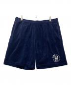 BUDSPOOLバッズプール）の古着「BUBBLE HASH VELOUR TRUCK SHORTS」｜ネイビー