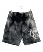 BUDSPOOLバッズプール）の古着「SMOKE CLASSIC LOGO SHORTS」｜グレー